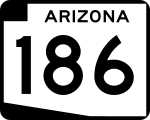 Straßenschild der Arizona State Route 186
