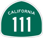 Straßenschild der California State Route 111