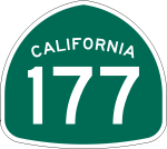 Straßenschild der California State Route 177