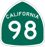Straßenschild der California State Route 98
