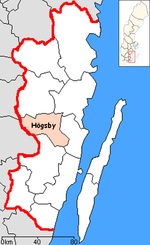 Lage der Gemeinde Högsby