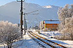 Bahnhof Kleblach-Lind (Bahnanlage,Aufnahmeg eb. östl.u.westl. Bahnwärterhäuschen)