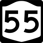Straßenschild der New York State Route 55