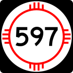 Straßenschild der New Mexico State Route 597