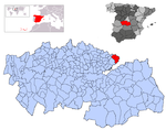 Übersichtskarte mit der Lage der Stadt Seseña in der Provinz Toledo, Spanien