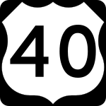 Straßenschild des U.S. Highways 40