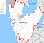 Lage der Gemeinde Vänersborg