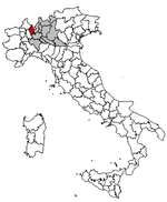 Lage der Provinz Varese innerhalb Italiens