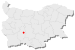 Karte von Bulgarien, Position von Pasardschik hervorgehoben