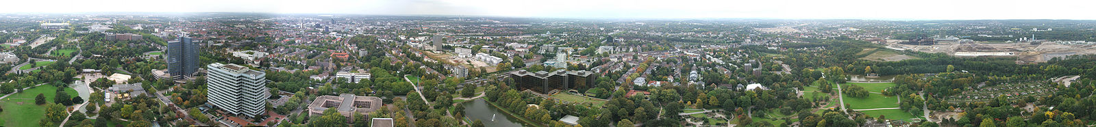 Panoramabild von Dortmund vom Florianturm aus gesehen