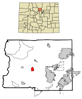 Boulder County Colorado Incorporated and Unincorporated areas Gold Hill Highlighted.svg