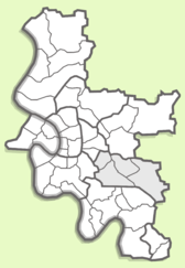 Lage des Stadtbezirks 08 innerhalb Düsseldorfs
