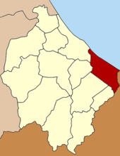 Karte von Narathiwat, Thailand mit Tak Bai