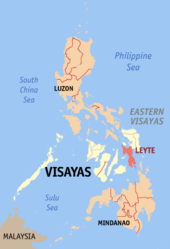 Lage der Insel Leyte