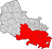 Lage des Arrondissement Arras im Département Pas-de-Calais