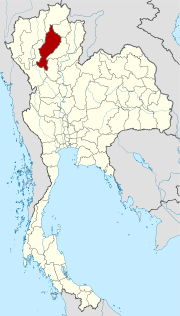 Karte von Thailand  mit der Provinz Lampang hervorgehoben