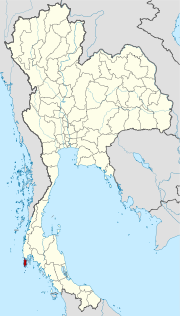 Karte von Thailand  mit der Provinz Phuket hervorgehoben
