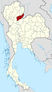Karte von Thailand  mit der Provinz Uttaradit hervorgehoben