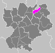 Lage des Arrondissement Saint-Julien-en-Genevois im Département Haute-Savoie