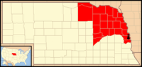 Karte Erzbistum Omaha