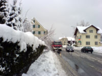 Die Schweizer Straße im Winter