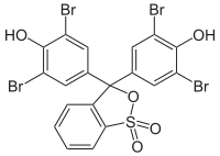 Strukturformel von Bromphenolblau