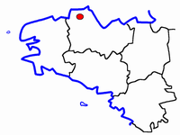 Lage des Kantons La Roche-Derrien