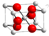 Kristallstruktur von Germanium(IV)-oxid (Rutil)