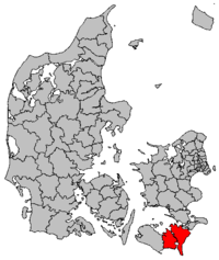 Lage von Guldborgsund Kommune in Dänemark