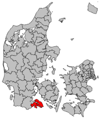 Lage von Sønderborg Kommune in Dänemark