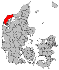 Lage von Thisted in Dänemark