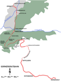 Strecke der Gornergratbahn