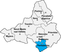 Okres Partizánske in der Slowakei