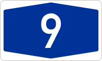 Bundesautobahn 9 number.svg
