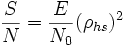 \frac{S}{N}=\frac{E}{N_0}(\rho_{hs})^2
