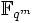 \mathbb F_{q^m}