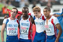 Vicaut (erster von rechts) bei den Europameisterschaften 2010