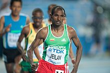 Ibrahim Jeilan bei den Leichtathletik-Weltmeisterschaften 2011 in Daegu