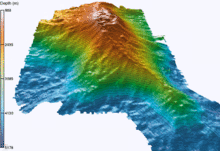 3D-Karte des Lōʻihi
