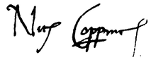 Unterschrift von Nikolaus Kopernikus