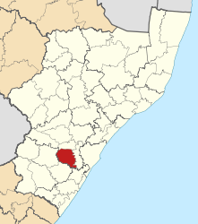 Map of KwaZulu-Natal with Richmond highlighted (2011).svg