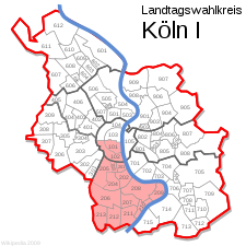 Lage von Köln I in der Stadt Köln