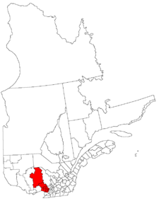 Lage der Region Laurentides in Québec