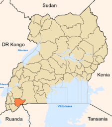 Lage von Ntungamo innerhalb Ugandas
