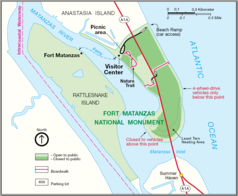 Karte des Fort Matanzas'