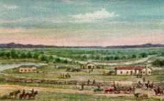 Die Missionsstation, ca. 1840