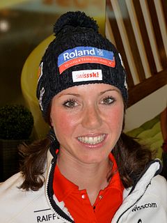 Selina Gasparin beim Swiss-Ski-Abgabetag in Bern, Oktober 2010