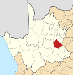 Map of the Northern Cape with Thembelihle highlighted (2011).svg