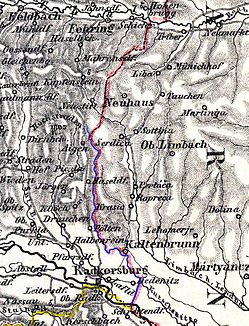 Die steirisch- ungarische Grenze am Kutschenitzabach