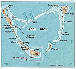 Karte des Addu-Atolls